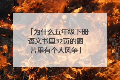 为什么五年级下册语文书里32页的图片里有个人风争