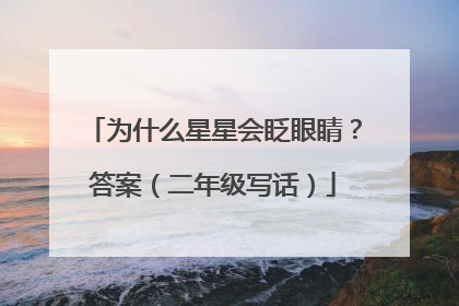 为什么星星会眨眼睛？答案（二年级写话）