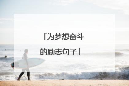 为梦想奋斗的励志句子