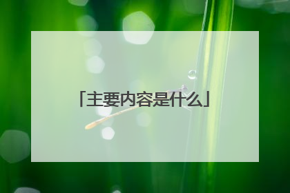 主要内容是什么