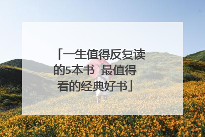 一生值得反复读的5本书 最值得看的经典好书