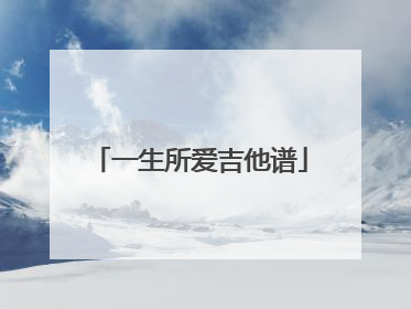 一生所爱吉他谱
