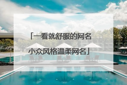 一看就舒服的网名 小众风格温柔网名