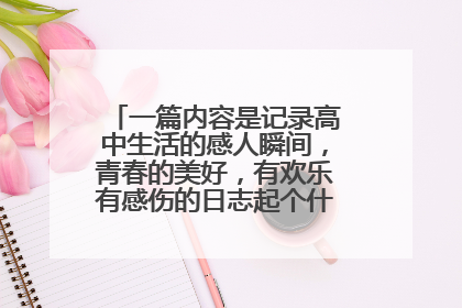 一篇内容是记录高中生活的感人瞬间，青春的美好，有欢乐有感伤的日志起个什么标题比较好呢？