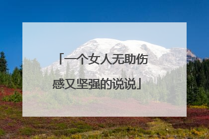 一个女人无助伤感又坚强的说说