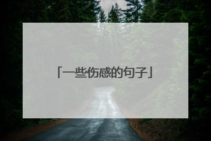 一些伤感的句子