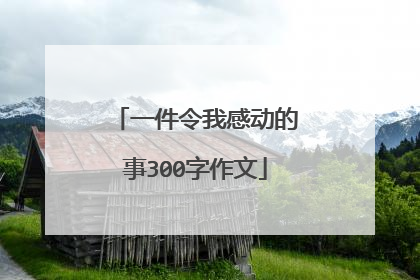 一件令我感动的事300字作文