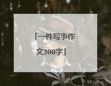 一件写事作文300字