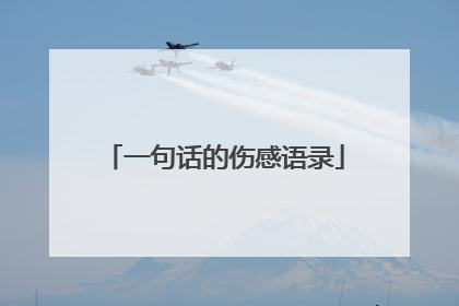 一句话的伤感语录