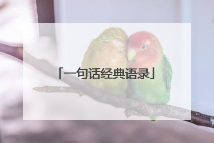 一句话经典语录