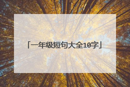 一年级短句大全10字