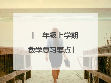 一年级上学期数学复习要点