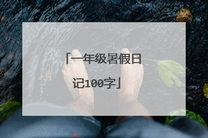 一年级暑假日记100字