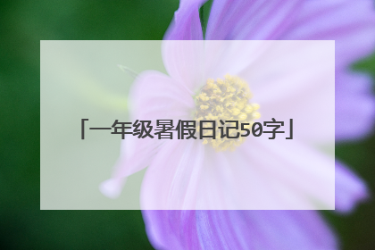 一年级暑假日记50字