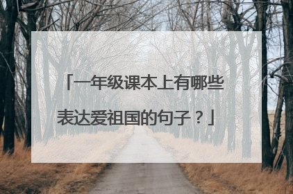 一年级课本上有哪些表达爱祖国的句子?