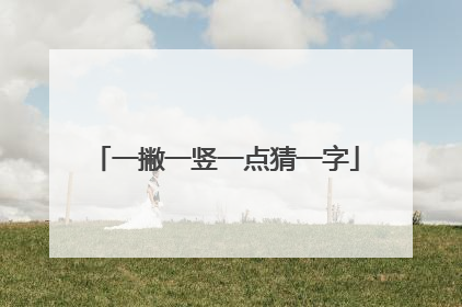 一撇一竖一点猜一字