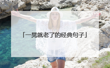 一晃就老了的经典句子