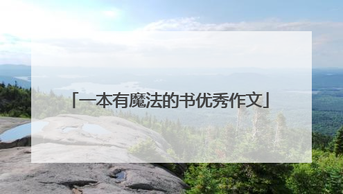 一本有魔法的书优秀作文