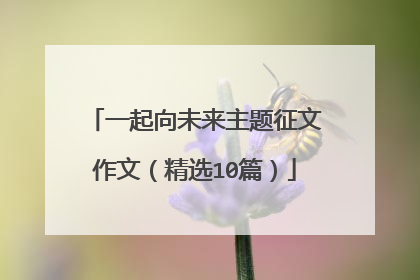 一起向未来主题征文作文（精选10篇）