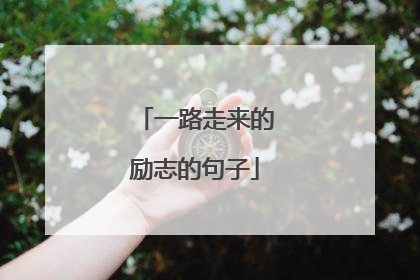 一路走来的励志的句子