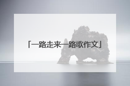 一路走来一路歌作文