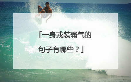 一身戎装霸气的句子有哪些？
