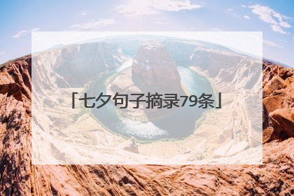 七夕句子摘录79条