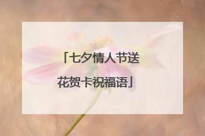 七夕情人节送花贺卡祝福语