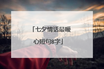 七夕情话最暖心短句8字