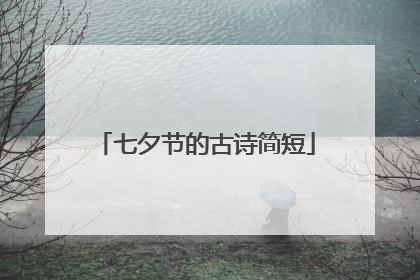 七夕节的古诗简短