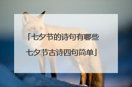 七夕节的诗句有哪些 七夕节古诗四句简单