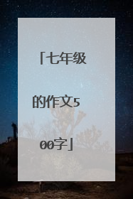 七年级的作文500字