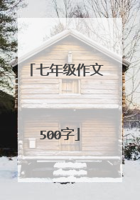 七年级作文500字