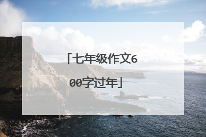 七年级作文600字过年