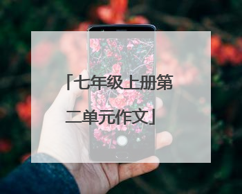 七年级上册第二单元作文