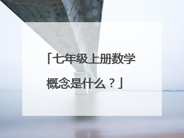 七年级上册数学概念是什么？