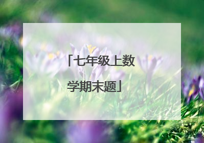 七年级上数学期末题