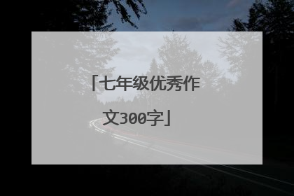 七年级优秀作文300字