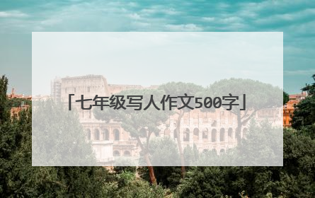 七年级写人作文500字