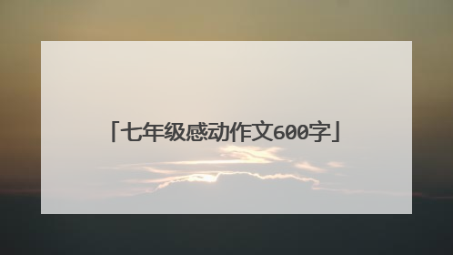 七年级感动作文600字