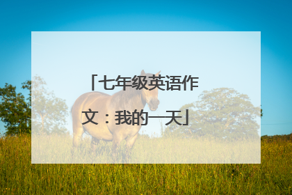 七年级英语作文:我的一天