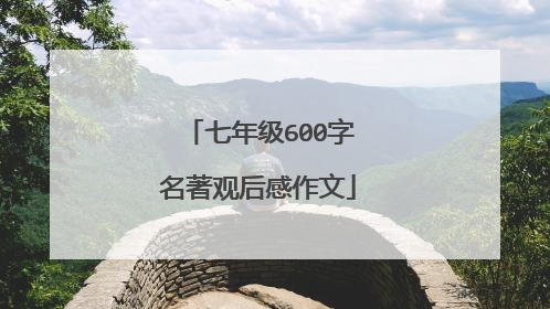 七年级600字名著观后感作文