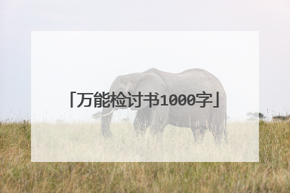 万能检讨书1000字