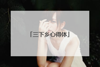 三下乡心得体
