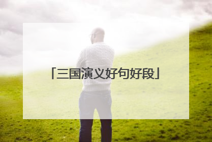 三国演义好句好段
