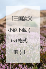 三国演义小说下载（txt格式的）