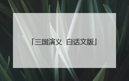 三国演义 白话文版
