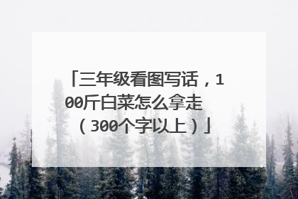 三年级看图写话，100斤白菜怎么拿走 （300个字以上）