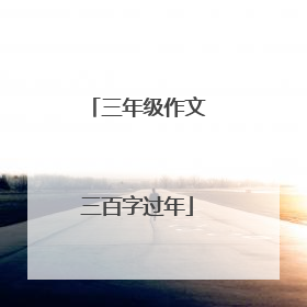 三年级作文三百字过年