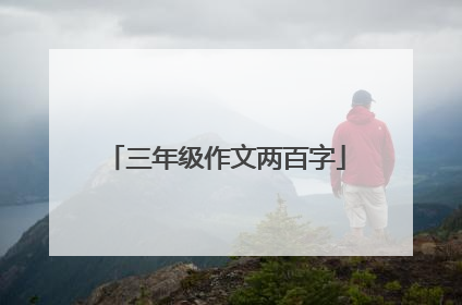 三年级作文两百字